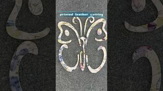 Vlindervormen uit bedrukt leer snijden – schoon en nauwkeurig!